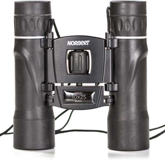 Norbert Midget 10x25 Black Line Binocular